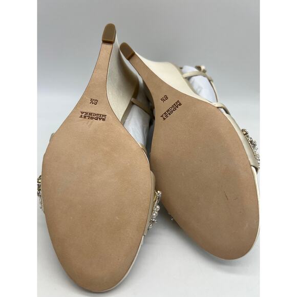 Badgley Mischka Women's Clarisa Embellished Wedge Sandal Ivory MP5243 Size 8.5 - Picture 3 of 12